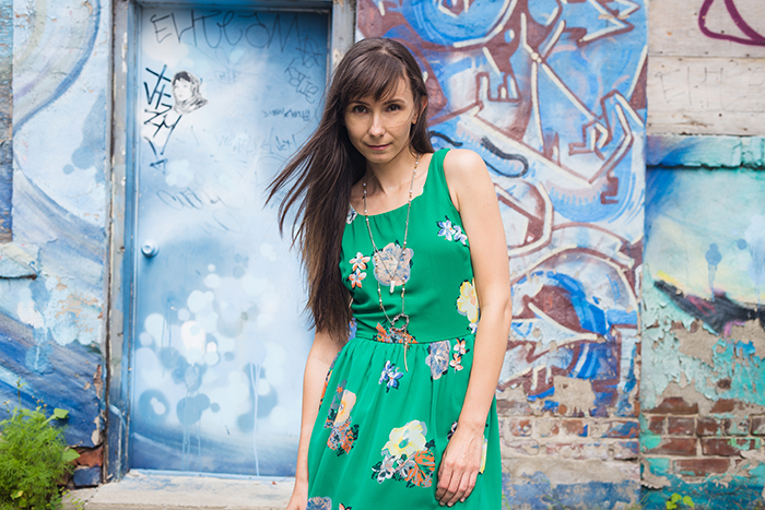 Green-fit-and-flare-dress-womens-fashion