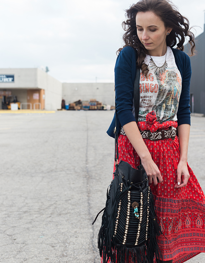 Boho Fringe Bag: Stylish and Trendy Dark Brown